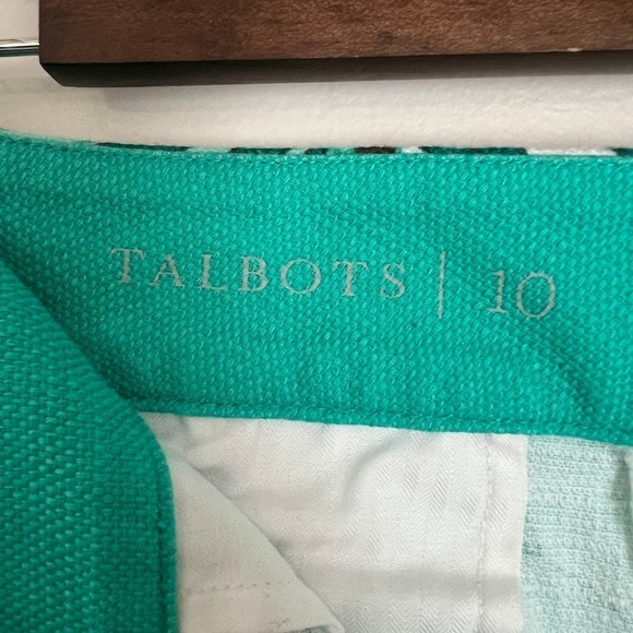 Talbots Scalloped Hem Tropical Monkey Printed Cotton Blend Shorts Sz 10 - Picture 10 of 13